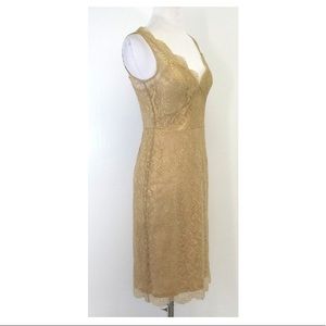 BCBG Sleeveless Gold Dress